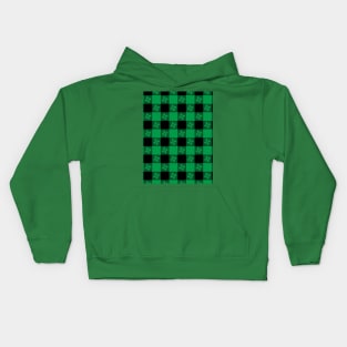 Shamrock plaid pattern Kids Hoodie